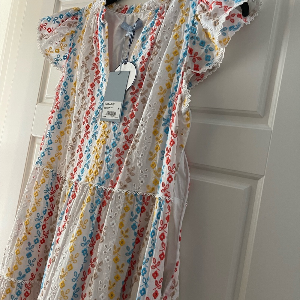 NWT Kimberly Whitman x Antonio Melani  Floral Embroidered Eyelet Dress - Picture 4 of 9